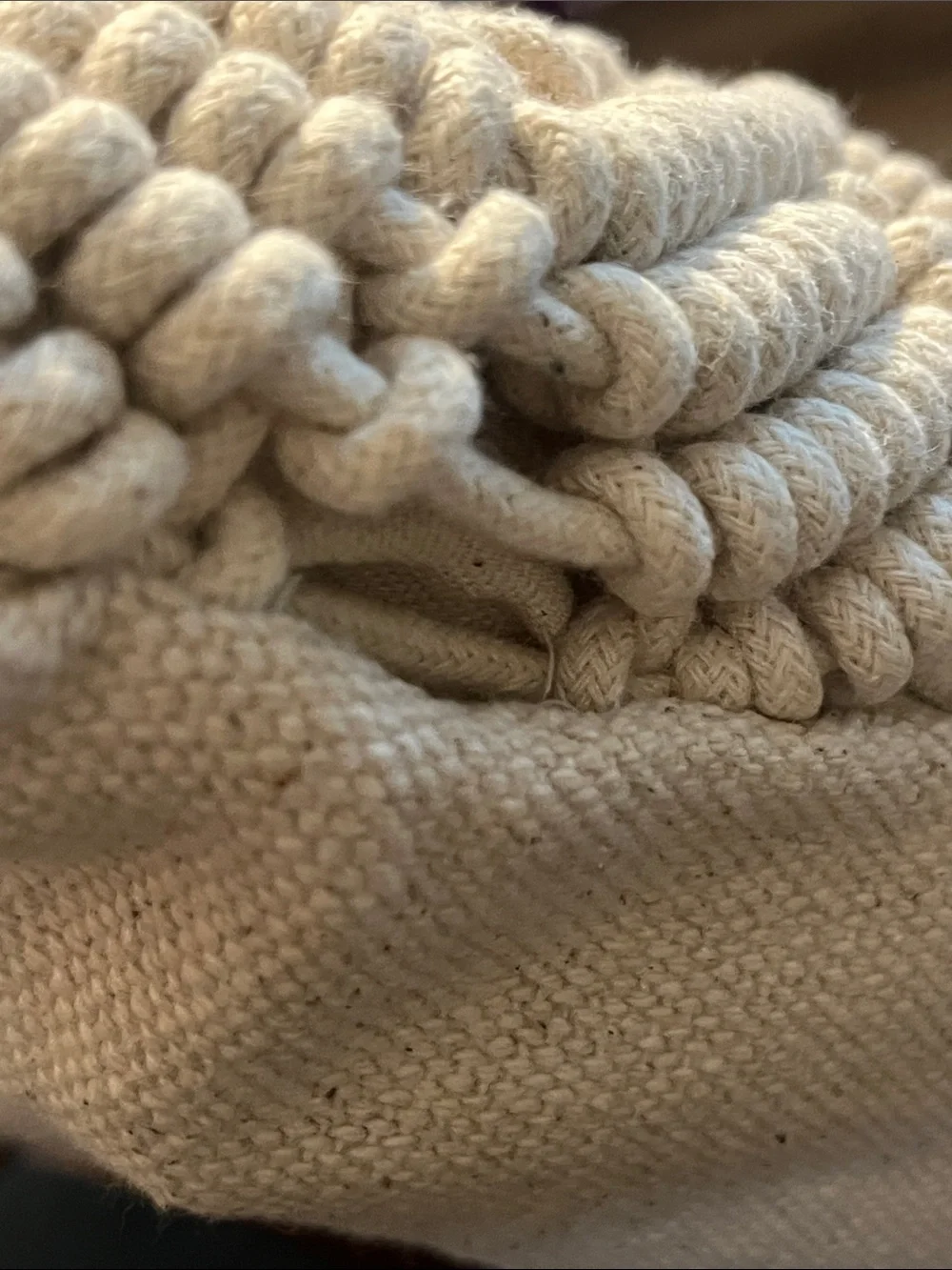Serena & Lily Tofino Handwoven Cream Macramé pillowcases - Set of 2 NWT